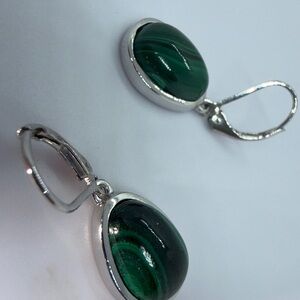 Stunning green malachite earrings